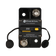 Enerdrive 250A surface mount circuit breaker front view with two 3/8 studs, yellow controls and tethered caps.