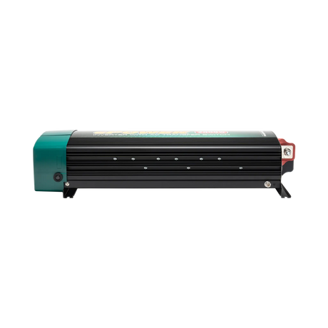 Enerdrive 2600W ePOWER inverter side view with a ribbed black housing, ventilation slots and mounting feet.