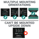 Enerdrive 300Ah 12V B-TEC Slim Metal Case Lithium Battery mounting orientation diagram.