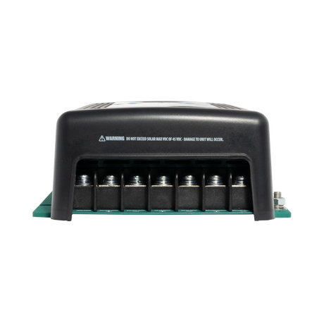 Enerdrive 30A 24V DCDC battery charger bottom view with a row of screw terminals.