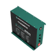 Enerdrive 400Ah B-TEC Slim lithium battery top-right view with green metal case.