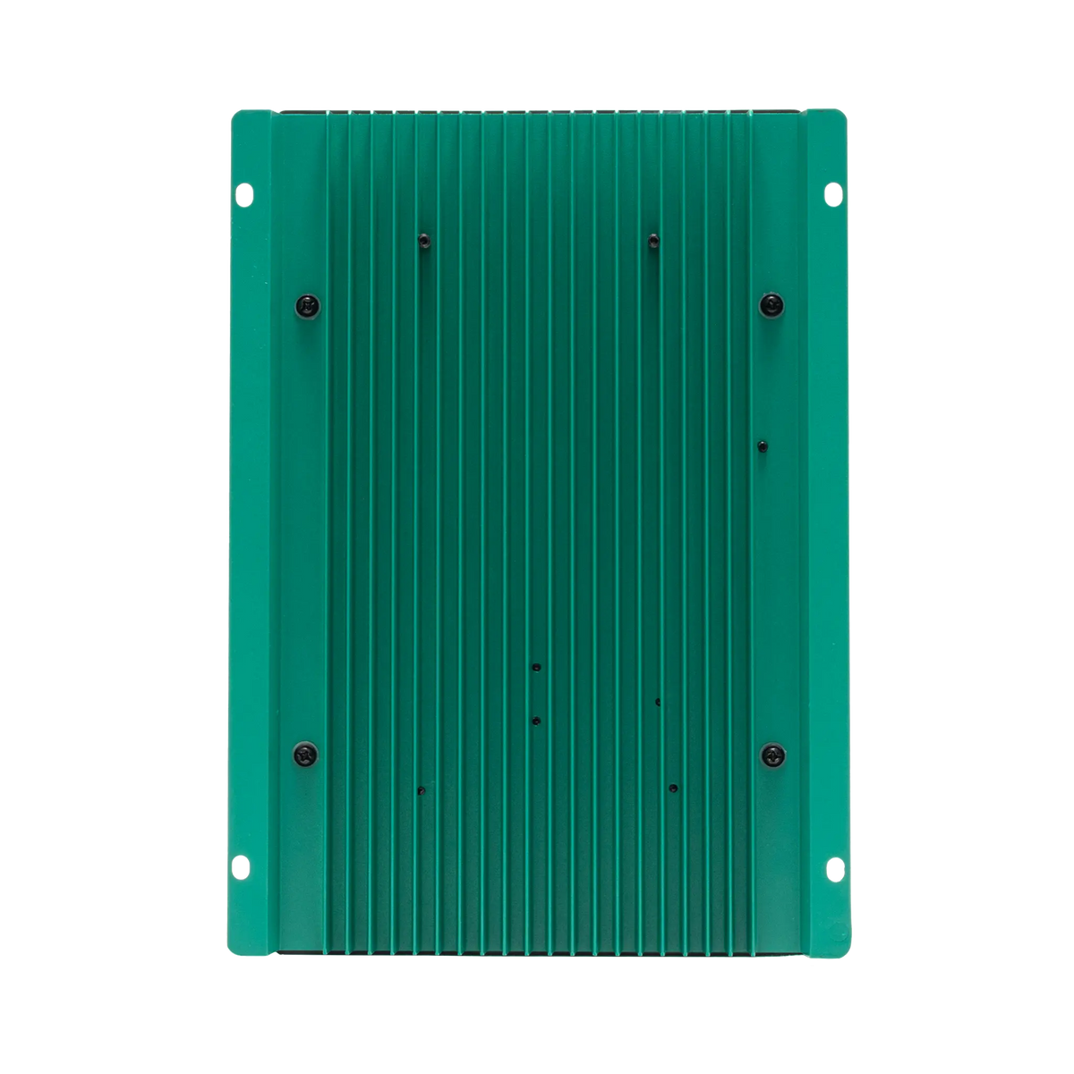 Enerdrive 40A 12/24V MPPT solar controller rear view with a green finned heat sink and mounting slots.