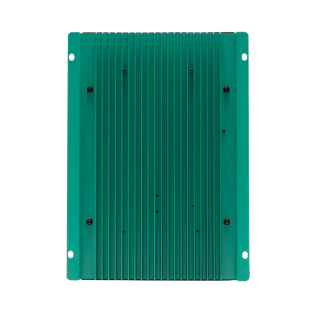 Enerdrive 40A 12/24V MPPT solar controller rear view with a green finned heat sink and mounting slots.