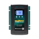 Enerdrive 40A 12V DCDC battery charger front view with a blue display and green mounting plate.