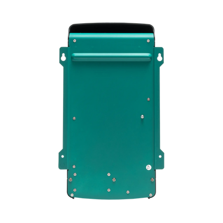 Enerdrive 60A 12V ePOWER battery charger rear view with a green metal backplate and mounting slots.