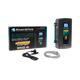 Enerdrive 60A 12V ePOWER battery charger beside its box, black power cord and coiled grey cable.