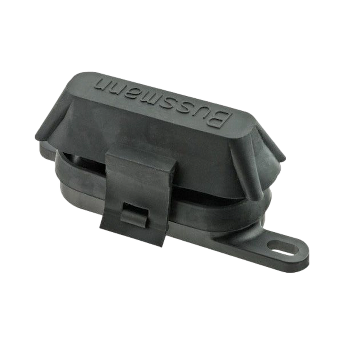 Enerdrive Bussman AMG/Mega Fuse Block closed angled view with black cover.