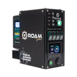Enerdrive drivers side Explorer 02 power system in a front left view with Roam Gear branding and Simarine monitor.
