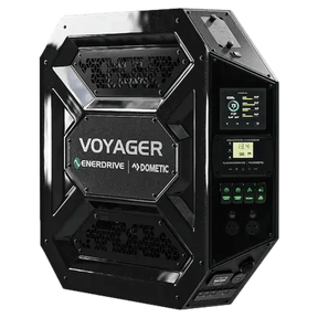 Enerdrive Driver Side Voyager Power System front angle view with control panel.