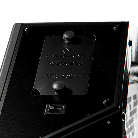 Enerdrive Driver Side Voyager Power System top access plate and power switch.