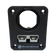 Enerdrive dual flush mount panel with a 50A Anderson plug below a single round socket hole.