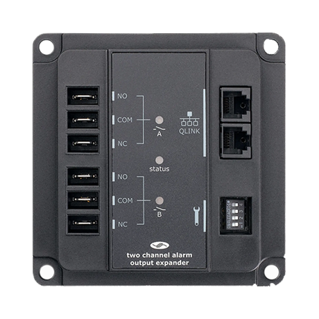 Enerdrive ePRO PLUS battery monitor alarm output expander with relay terminals, QLINK ports and mounting holes.