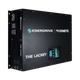 Enerdrive Lackey power system front left view with its black cover, charger display and connection panel visible.