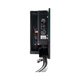 Enerdrive Explorer 01 roof mount power system viewed from the charger end, with its specifications label visible.