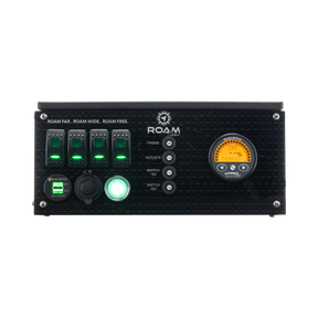 Enerdrive Explorer 01 roof mount power system with a horizontal control panel and illuminated ePRO PLUS display.