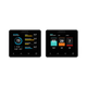 Enerdrive Simarine Pico-3 display examples with battery status and tank levels.