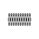 Hardkorr flush mount clips for LED light bars arranged in a row of ten with screw holes visible.