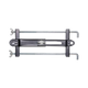 Hardkorr 100Ah lithium battery tray clamp assembly with threaded rods, wing nuts and brackets.