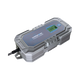 Hardkorr 10A 240V AC battery charger angled top view with LCD screen and attached cable.