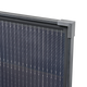 Hardkorr 120W fixed glass solar panel upper frame corner detail.