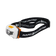 Hardkorr 145 lumen headtorch in an angled view with a white housing, orange button and black headband.