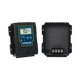 Hardkorr 15A waterproof PWM smart solar regulator front and back views with the rear screw terminals visible.