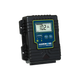 Hardkorr 15A waterproof PWM smart solar regulator front angled view with an LCD screen and two buttons.