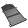 Hardkorr 15W dual USB solar device charger v2 open in an angled view with two panels of solar cells and hanging loops.