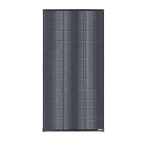 Hardkorr 170W 12V fixed glass solar panel front view with rows of solar cells inside a black frame.