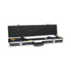 Hardkorr 2 bar LED camp light kit in an open carry case with light bars and coiled cables in compartments.