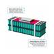 Hardkorr 200Ah 12V lithium battery internal cell assembly illustration with cylindrical cells and black holders.