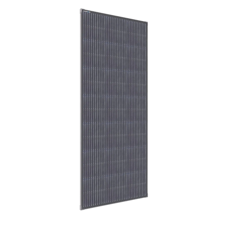 Hardkorr 200W narrow fixed glass solar panel front view.