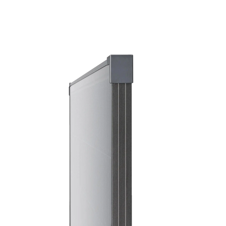 Hardkorr 200W narrow fixed glass solar panel side profile.