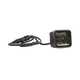 Hardkorr 20W XDW square LED work light angled view with the cable and inline connector laid beside it.