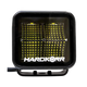 Hardkorr 20W XDW square LED work light front close up with four reflector sections and a slotted mounting bracket.