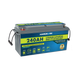 Hardkorr 240Ah 12V lithium battery front left view with carrying handles and the labelled grey case.