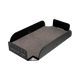 Hardkorr 240Ah lithium battery tray angled view showing the rubber base, side walls and front retaining panel.