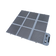 Hardkorr 250W 12V portable solar blanket unfolded with solar cells and a grey fabric border.