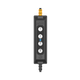 Hardkorr push button dimmer for LED camp lights front view with four buttons and a blue indicator.
