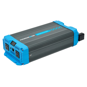 Hardkorr 3000W Pure Sine Wave Inverter - LS front right view with dual AC outlets.