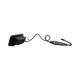 Hardkorr 30W XDW flush mount LED work light rear view with its curved housing, attached cable and inline connector.