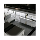 Hardkorr 8m Tri-Colour LED boat lights beneath the side rail, illuminating fishing rod storage in white.
