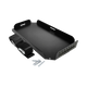 Hardkorr battery box mounting tray with straps and fixing screws laid beside its raised edges.