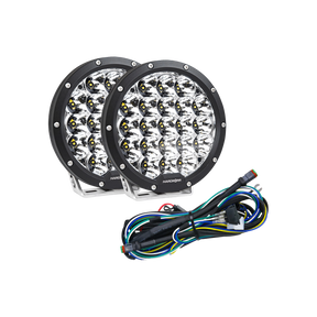 Hardkorr 7 Inch BZR-X Series LED Driving Lights (Pair with Harness)