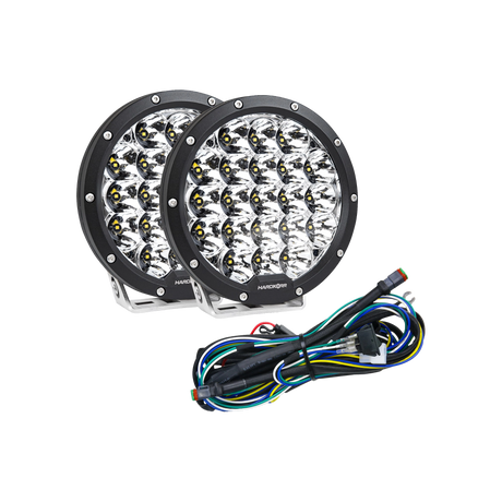 Hardkorr 7 Inch BZR-X Series LED Driving Lights (Pair with Harness)
