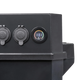 Hardkorr Battery Box Pro voltmeter dial and covered cigarette socket close-up.