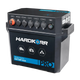 Hardkorr Battery Box Pro angled front view with usb ports and sockets across the top.