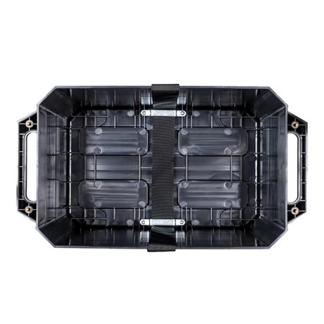 Hardkorr Battery Box Pro empty interior base with battery strap.