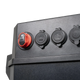 Hardkorr Battery Box Pro top corner with closed USB and socket covers.