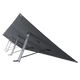 Hardkorr MKII 200W solar mat rear view with support legs extended and fabric straps.